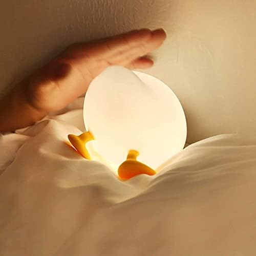 DEIOVR LED noćno svjetlo za patku, slatka patka za osvjetljenje, silikonska noćna lampa za dječje sobe s mogućnošću zatamnjivanja,