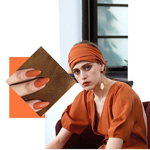 Yalice 24kom mat umjetni nokti puni poklopac dugi Stiletto lažni nokti narandžasta Punk umjetnička kopča na noktima za žene i djevojčice