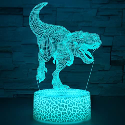 i-CHONY Dinosaur Toys noćno svjetlo za djecu, dinosaur 3d Illusion Lamp dekoracije spavaće sobe noćna lampa, sa daljinskim & amp;Smart