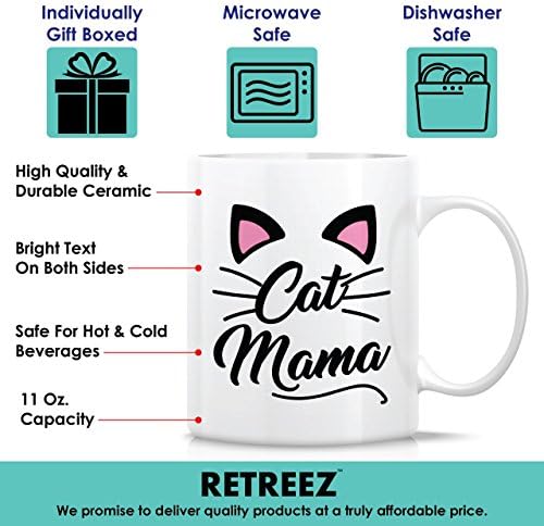 Retreez Funny Mug-Cat Mama Cat Lovers 11 Oz keramičke šolje za kafu - smešni, sarkazam, sarkastični, motivacioni, inspirativni rođendanski