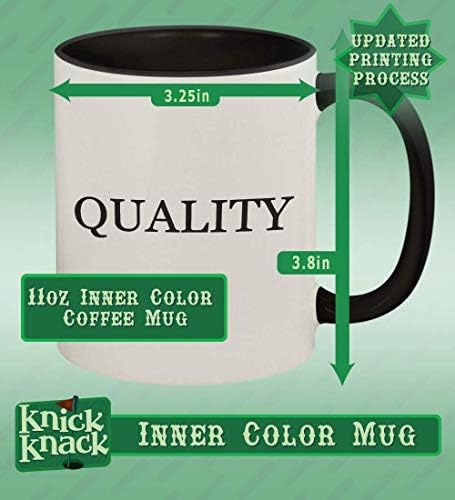 Knick Knack pokloni rubelet-11oz Hashtag keramička ručka u boji i unutrašnja šolja za kafu, Crna