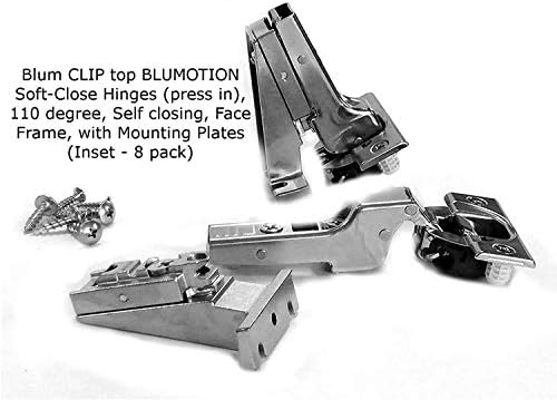 Blum Clip Top Blumotion Mekani šarki, 110 stepeni, samo zatvaranje, okvir za lice, sa montažnim pločama