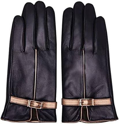 N / A kožne rukavice ženske zimske guste podstavljene kožne rukavice za vožnju