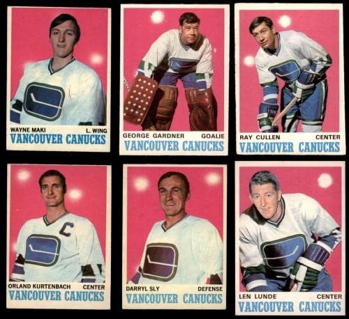 1970-71 O-pee-chee Vancouver Canucks u blizini Team Set 5 - Ex - nepotpisane hokejske kartice