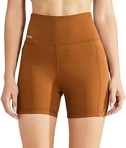 Mier ženske visoke struk joge kompresijske hlače Tummy Control Stretch Hikerske kratke hlače Atletski gamaši sa bočnim džepovima