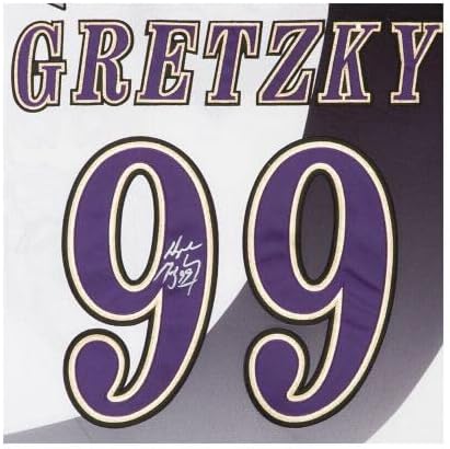 Wayne Gretzky Autographing 1995-96 Mitchell & Ness Jersey Burger King Kings Uda - autogramirani NHL dresovi
