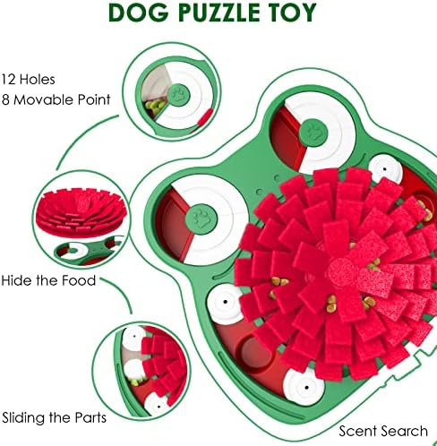 Lalolee pse zagonetke zagonetke, zagonetke od 3 in-1 sa prostirkom za hranjenje i šmrti za štene interaktivne igračke male mačke srednjeg psa