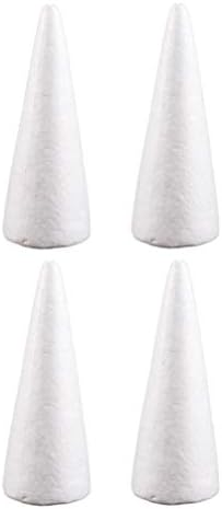 KESYOO CHIST CONCOR 24PCS Craft Foam Cone White Cosses Christmas Thrend pjena Konus Polistiren pjena oblika kuglice za DIY CRAFT Slikarstvo