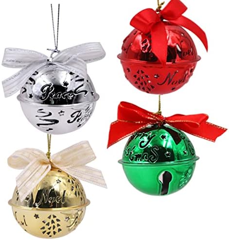 Aboofan 12 kom ukrašavanja zanatske dekoracije Privjesci Jingle Creative Bells Privjesci - Viseći luk Xmas Ball sa privjesnim vrpcom