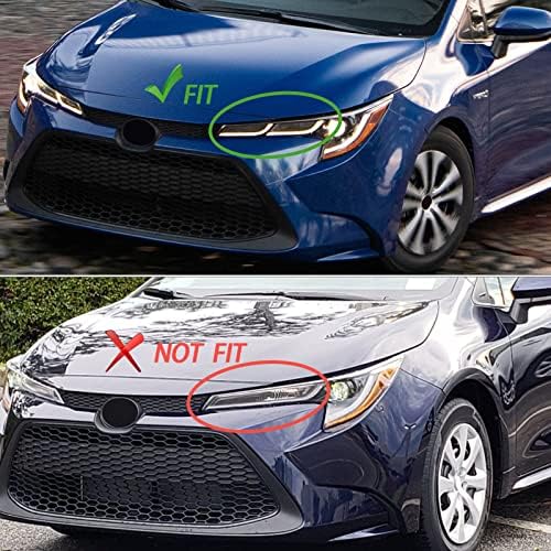 Hwlmps Full Led farovi kompatibilni sa 2020 2021 2022 Toyota Corolla se/XLE/XSE, zamjena Fara lijevo sa strane vozača, Crni kućište