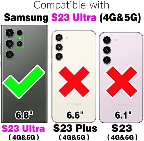 Asuwish futrola za telefon Samsung Galaxy S23 Ultra 5G novčanik odvojiva navlaka sa kožnim preklopnim držačem kreditne kartice magnetna