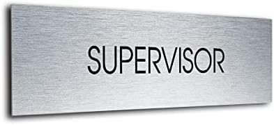 Znak prekomjernog supervizora, moderan četkani metalni znak, poslovni znak, rđa i održavanje, DMD, 2210434