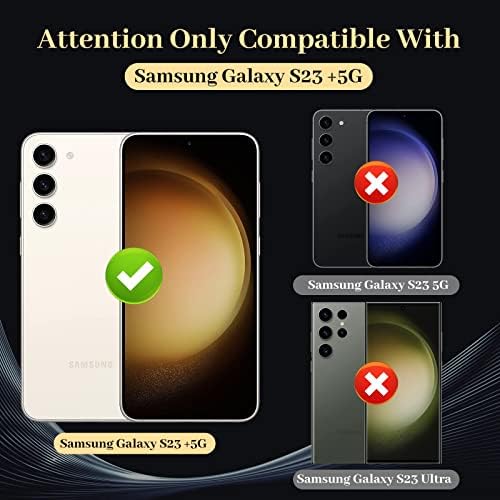 Tqlgy Zaštita ekrana od 3 paketa za Samsung Galaxy S23+ / S23 Plus [6,6 inča] sa zaštitom sočiva kamere od 3 paketa, filmom od kaljenog stakla, Ultra HD, tvrdoćom od 9H, prilagođenom futroli, [podrška za otključavanje otiskom prsta]