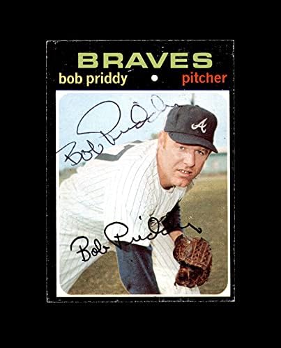 Ručna ruka Bob Priddy potpisan 1971. Atlanta Braves Autograph