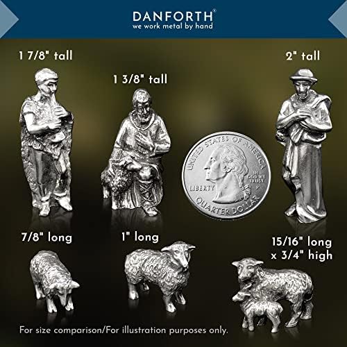 Danforth jaslice i ovčarske figure-ručno izrađen set za rođenje / scena-napravljeno u SAD-u
