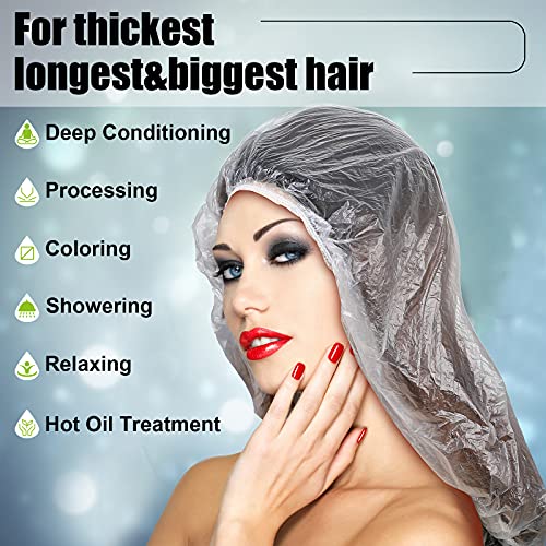 Satinior 50 komada Duži za jednokratnu tuš kabine Vodootporne čiste elastične kade za kosu za žene velike, guste, duge kose, lokacije,