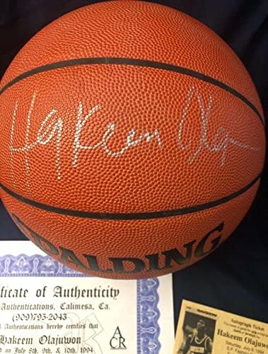 Hakeem Olajuwon Autographing Potpisan Auto spalding NBA Igra Model Košarka - autogramirane košarke