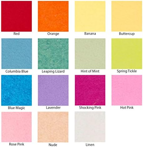 15 sunčanih dana boje 9x12 inčni listovi od mješavine Merino vune kolekcija