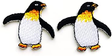 Pl set od 2 malenog. Mini pingvin slatka crtana SEW Gvožđe na izvezene aplikacije zakrpa za patch covet kostim
