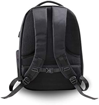 Shelby Vault Crni ruksak | 1680D poliester sa kožnom oblogom i vezenim Shelby Logotip | USB port | TSA / kontrolna točka podstavljena rukava koja se uklapa u 17 laptop i tablet