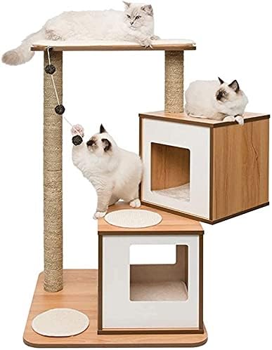 Haieshop Mačje Drvo Grebanje Stub Cat Tower Cat Penjački Okvir Sisal Stolica Namještaj Za Mačji Toranj Cat Activity Center Cat Trees