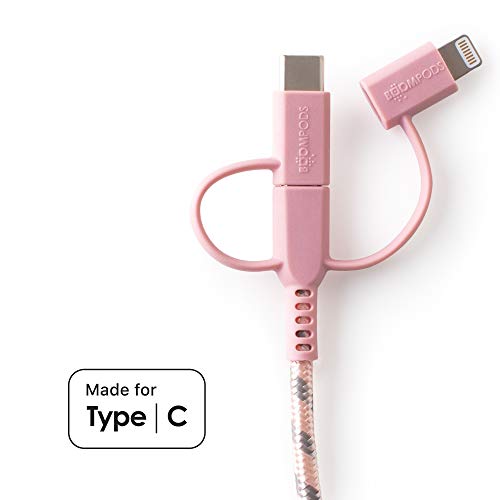 Boompods Trio Armor kabel 3 u 1 - rasvjetu, USB-C & Micro USB kabel s oklopnim pletenim kablom 1,5 metra