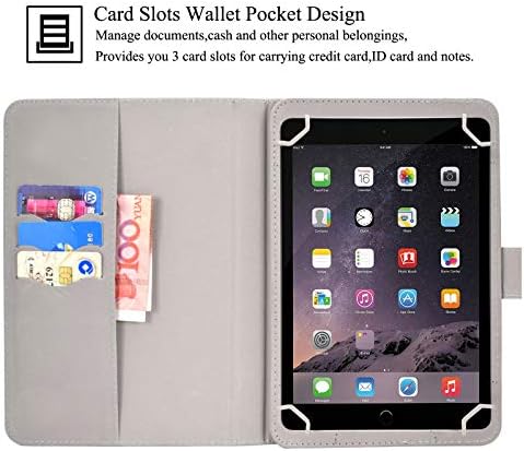 Artyond univerzalna futrola za tabletu od 9,0-10,5 inča, PU kožni štand folija zaštitni sa slotovima kartica za iPad / Samsung / Kindle