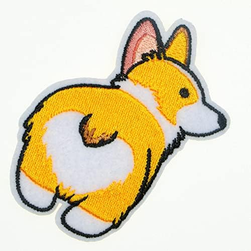 JPT - pas koji se prikazuje stražnjica shiba inu životinje vezeni aplicirani gvožđe / šiva na zakrpama badge cout logo patch na velj jaknu košulje hat jean torba