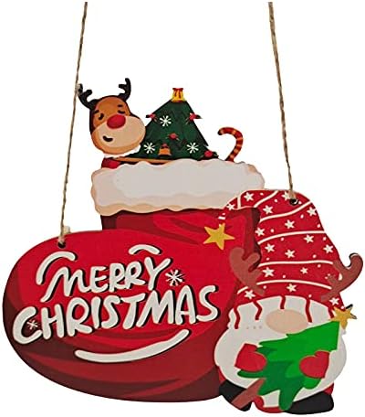 Ukrasi božićni mali privjesak Bell obojen Crtanje božićne privjeske Drveni dekoracija drveća vise duguljaste perle